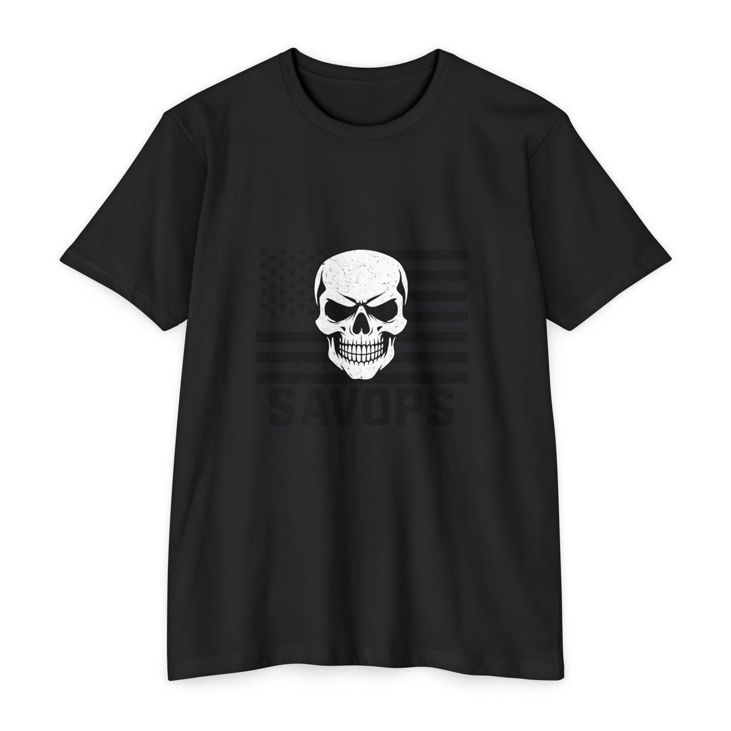 Unisex CVC Jersey T-shirt - Savage Operators Tactical Tee | T-Shirt | Savage Operators Clothing | Patriotic Apparel | Military Humor | High Quality CVC Black