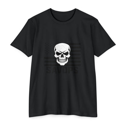Unisex CVC Jersey T-shirt - Savage Operators Tactical Tee | T-Shirt | Savage Operators Clothing | Patriotic Apparel | Military Humor | High Quality CVC Black